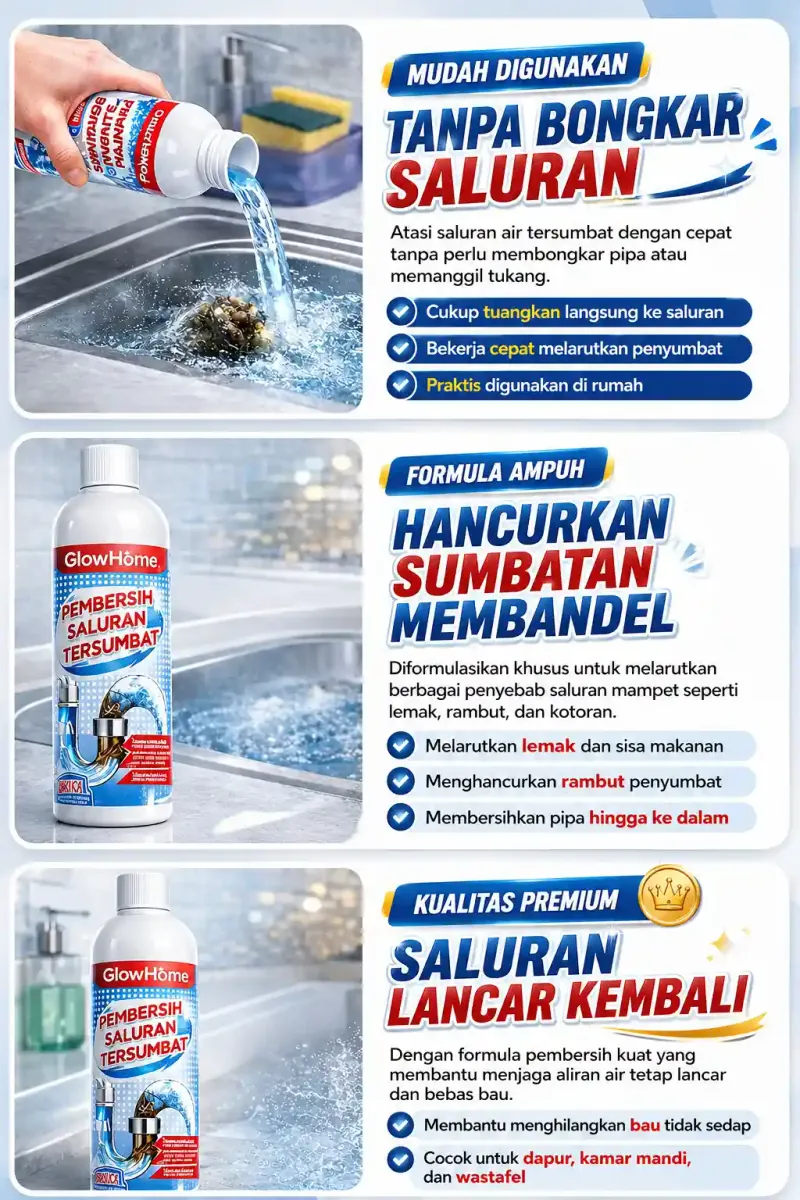 Keunggulan GlowHome: Mudah digunakan, formula ampuh, kualitas premium